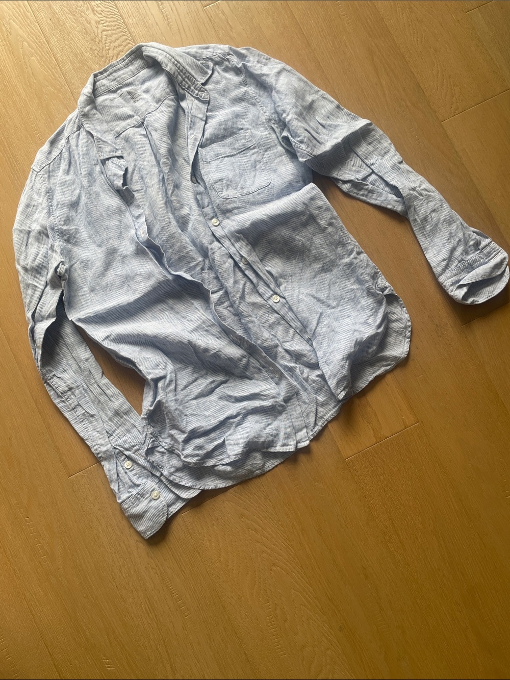 Muji striped linen shirt